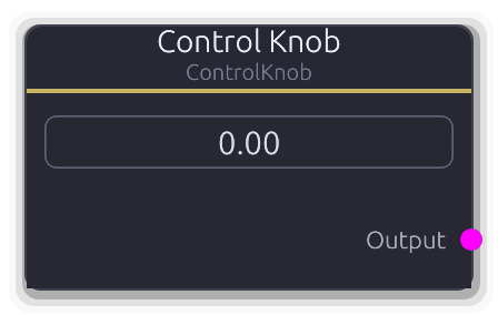 Control Knob node preview