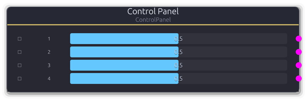 Control Panel node preview